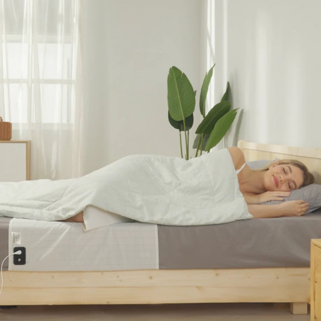 Drap de Grounding en coton bio et fibre d’Argent – Tailles King & Queen